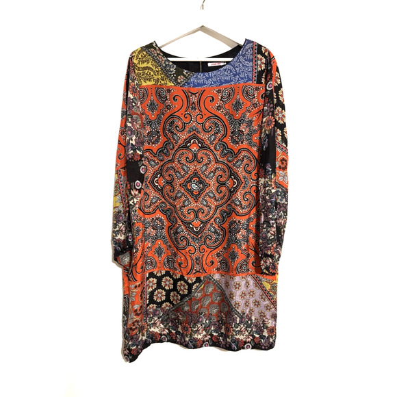 Johnny Was Kabelo Silk Tunic Dress Medium Silk Floral Multicolor Lined - Picture 1 of 12